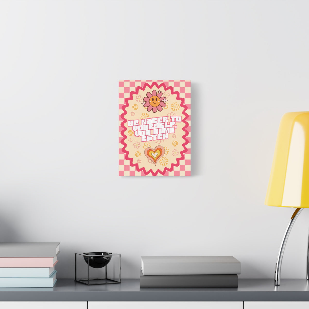 Be Nicer to Yourself - Groovy Canvas Wall Art