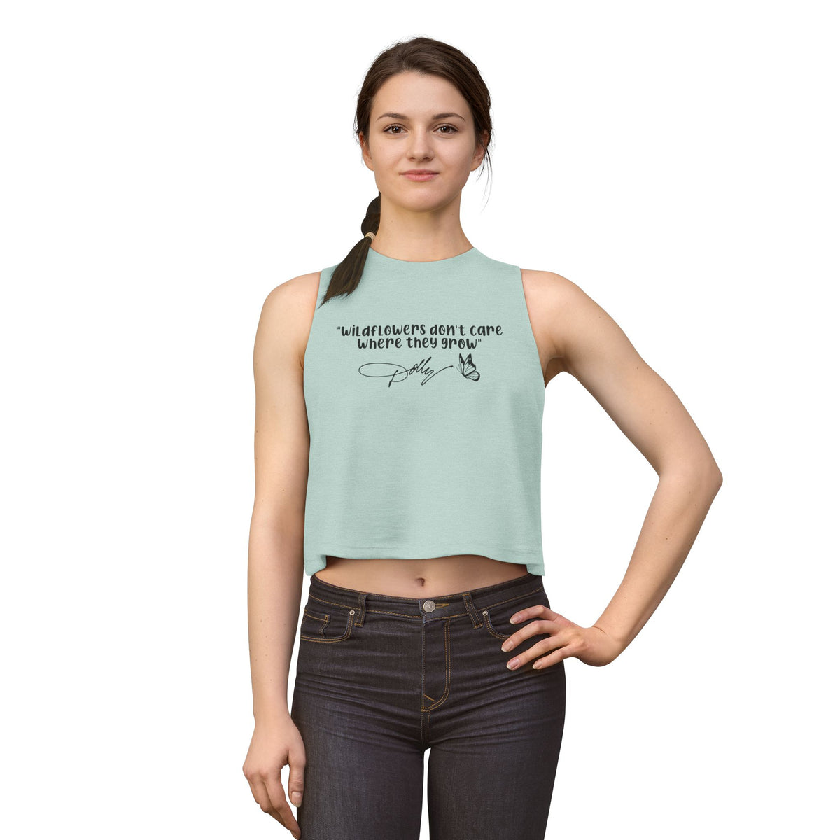 Wildflowers Don't Care Where They Grow - Cropped Tank Top