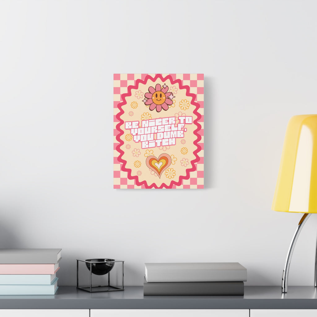 Be Nicer to Yourself - Groovy Canvas Wall Art