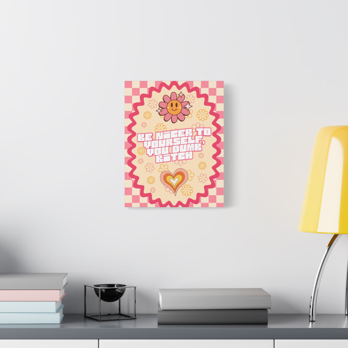 Be Nicer to Yourself - Groovy Canvas Wall Art