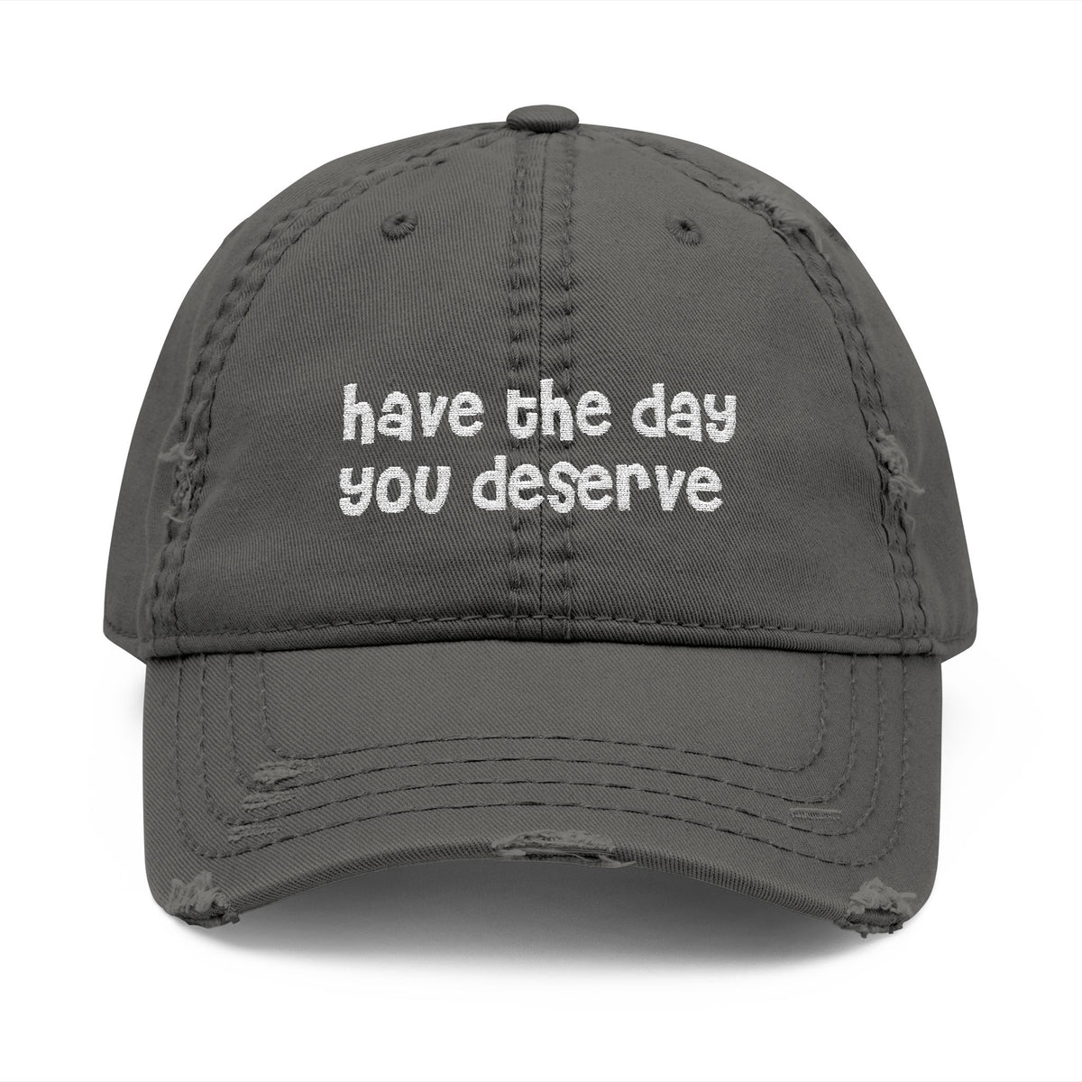 Have the Day You Deserve - Distressed Dad Hat
