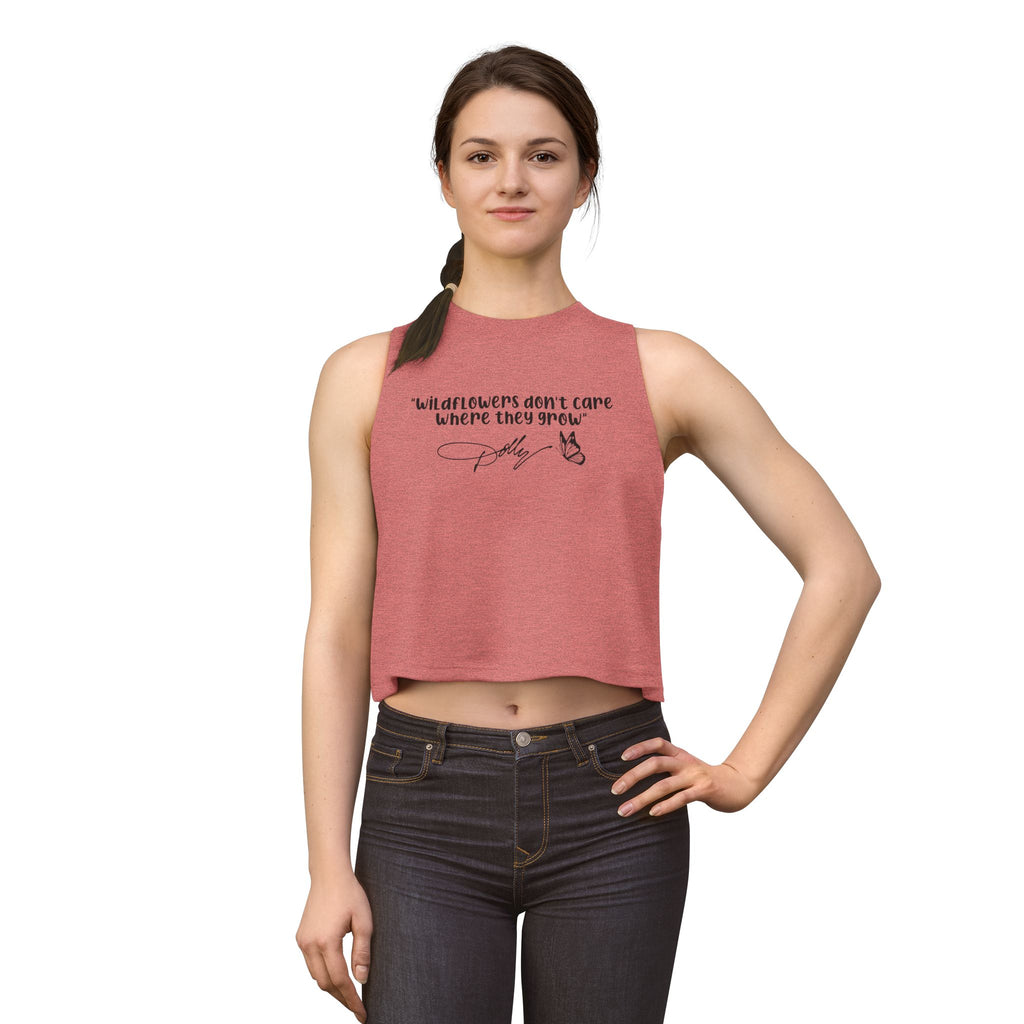 Wildflowers Don't Care Where They Grow - Cropped Tank Top