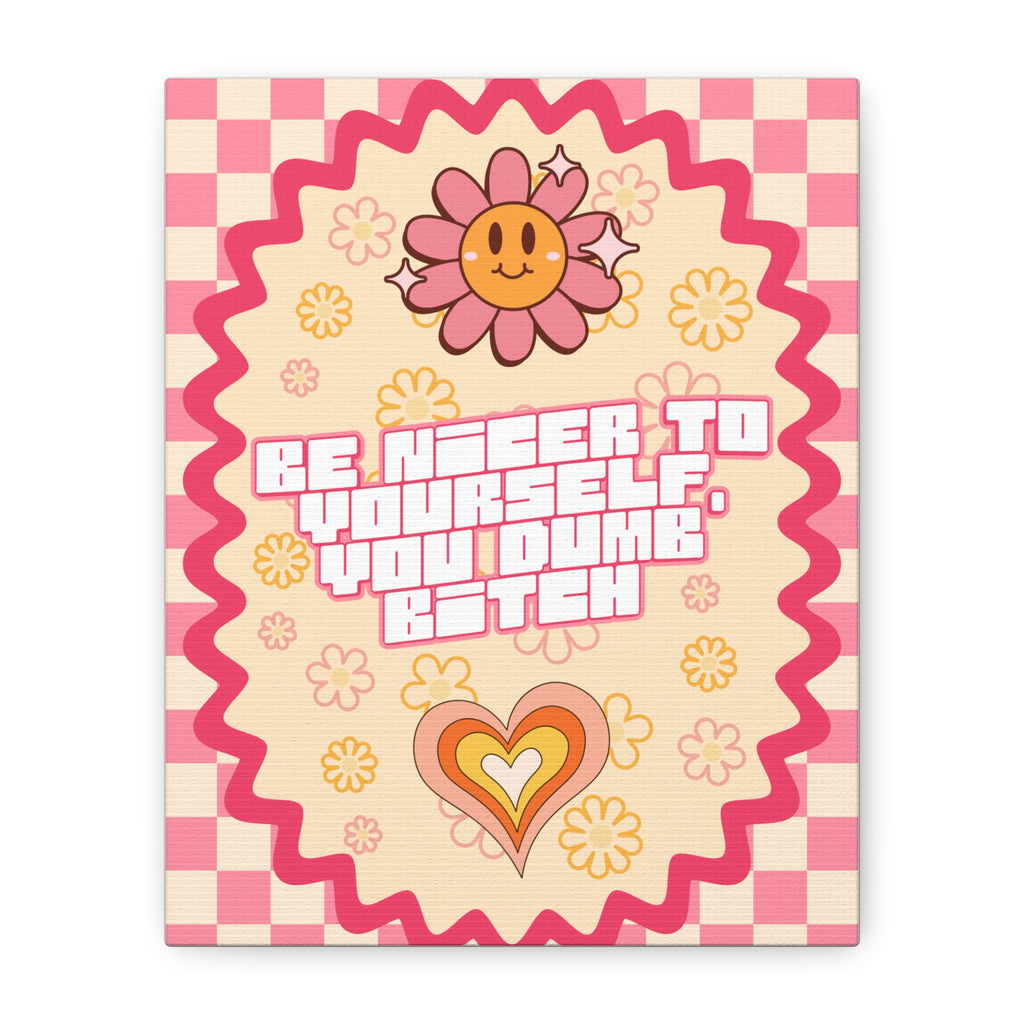 Be Nicer to Yourself - Groovy Canvas Wall Art