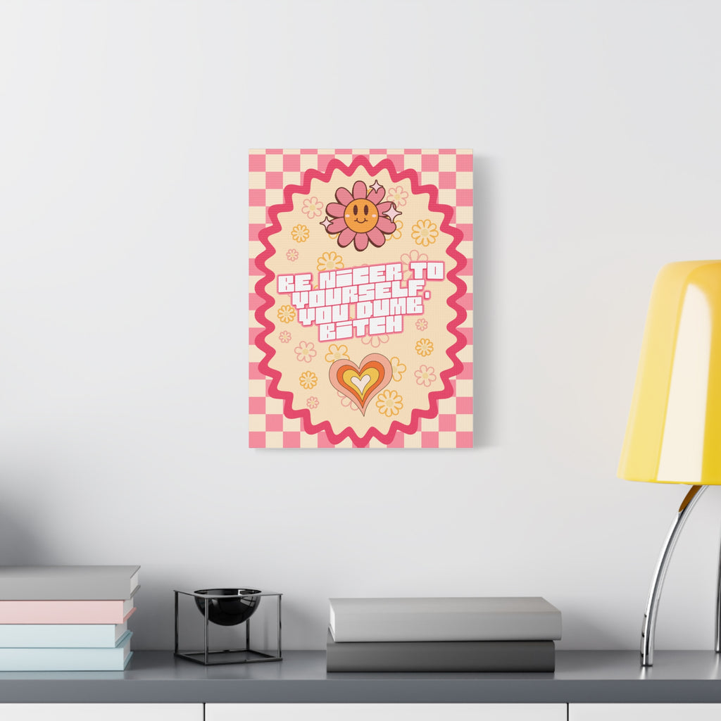 Be Nicer to Yourself - Groovy Canvas Wall Art