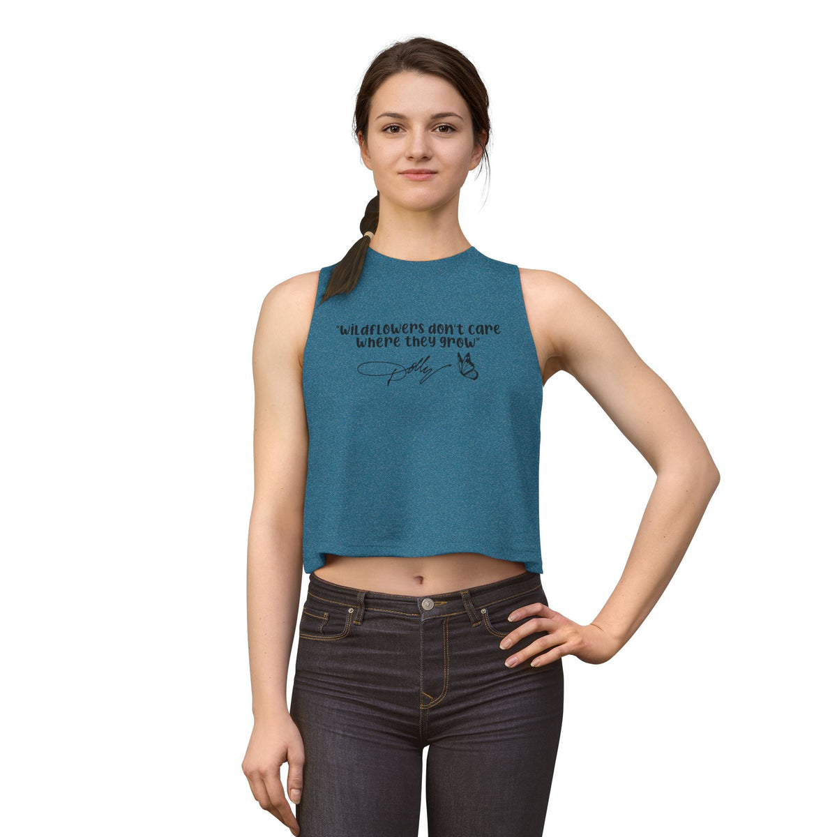 Wildflowers Don't Care Where They Grow - Cropped Tank Top