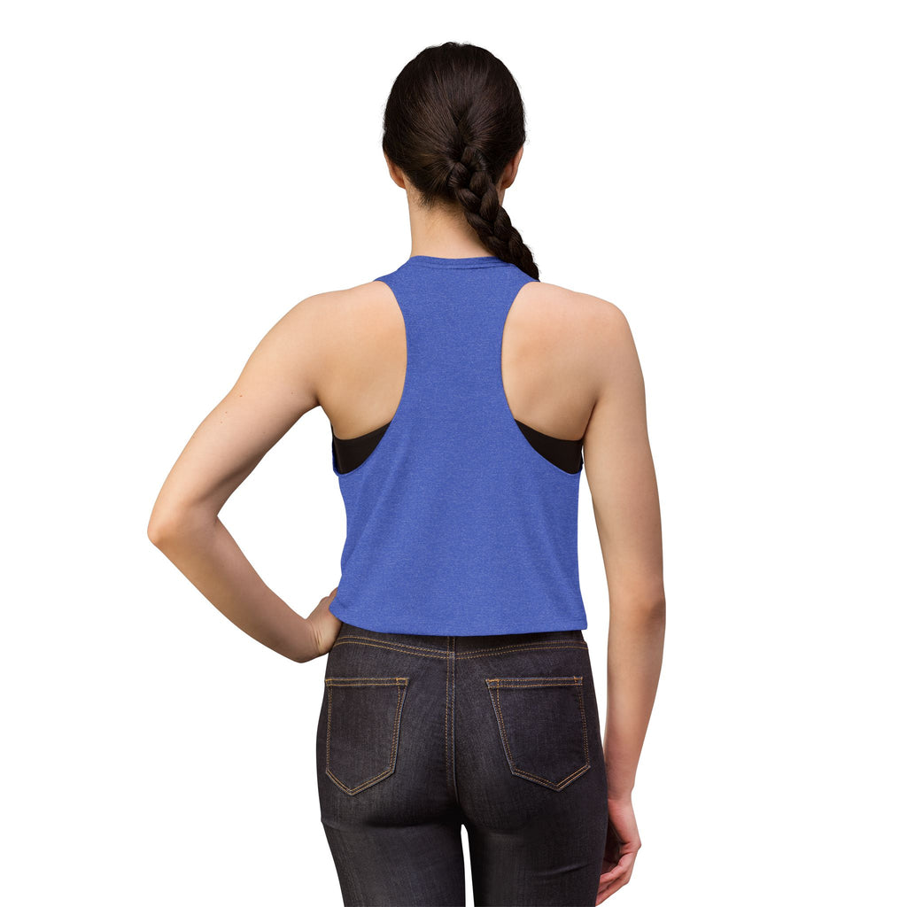 Never settle for shitty booze, weed, or men - Cropped Racerback Tank